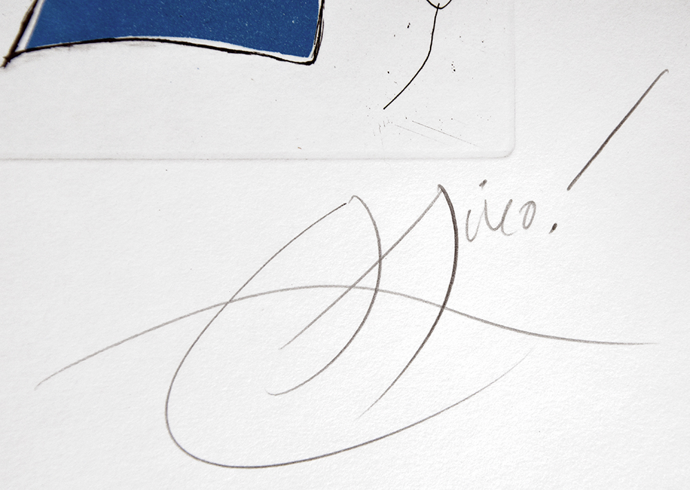 Joan Miró signature, Hommage a San Lazzaro, Pl. 6, 1977
