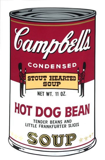 Andy Warhol Screen Print, Hot Dog Bean, from the Campbell's Soup II Portfolio, 1969