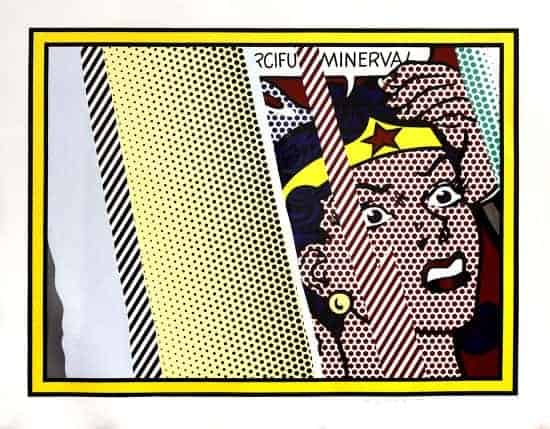 ROY LICHTENSTEIN LITHOGRAPH FOR SALE
Reflections on Minerva, from Reflections, 1990