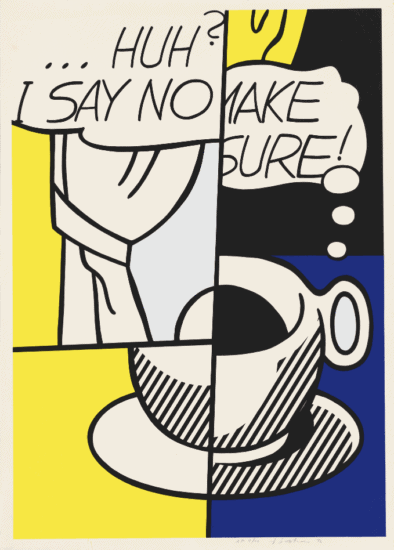 Roy Lichtenstein Screen Print, . . . Huh?, 1976