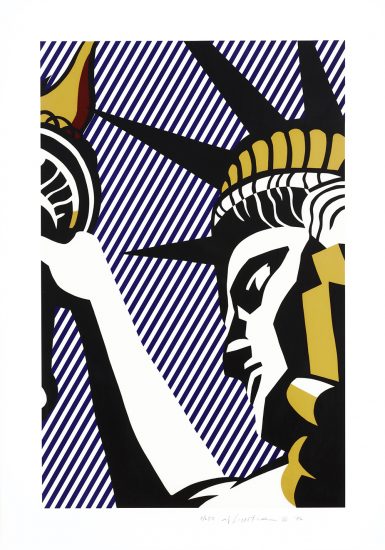 Roy Lichtenstein Lithograph, I Love Liberty, 1982