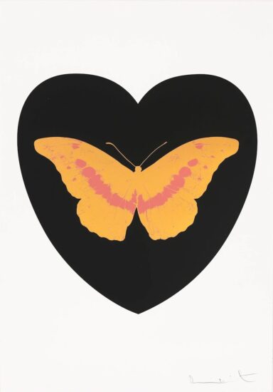 Damien Hirst Foil, I Love You (gold, loganberry), 2015