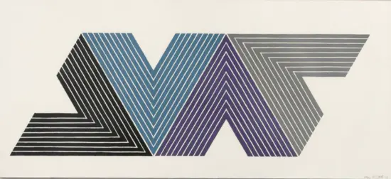 Frank Stella Lithograph, Empress of India I, from V Series, 1968