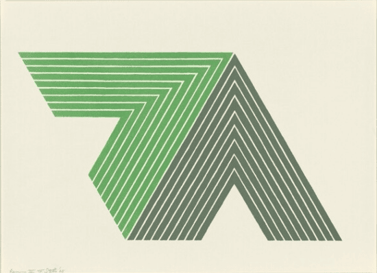Frank Stella Lithograph, Ifafa II, from V Series, 1968