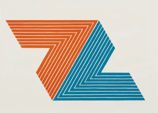 Frank Stella Lithograph, Itata, from V Series, 1968