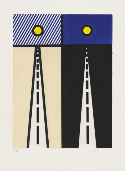 Roy Lichtenstein Etching and Aquatint, Illustration for "Auto Poésie: en Cavale de Bloomington", 1992