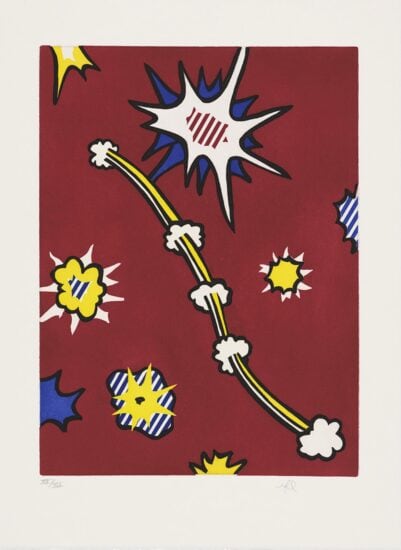 Roy Lichtenstein Etching and Aquatint, Illustration for "De Denver au Montana, Départ 27 Mai 1972" (II), 1992