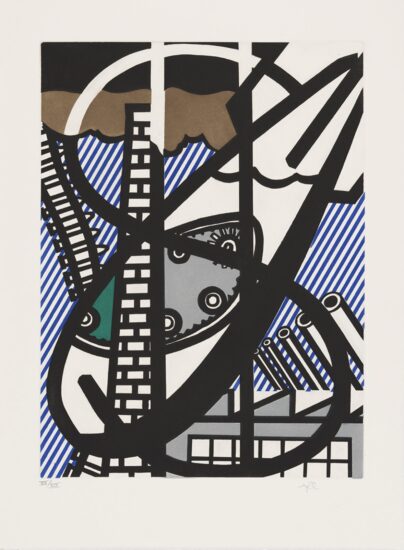 Roy Lichtenstein Etching and Aquatint, Illustration for "Une Fenêtre ouverte sur Chicago", 1992