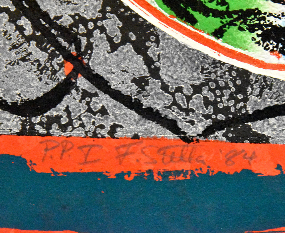 Frank Stella signature, Imola Three II, from the Circuits Series, 1984