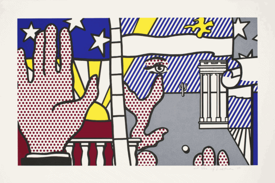 Roy Lichtenstein Screen Print, Inaugural Print, 1977