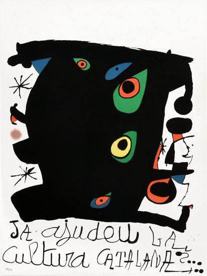 Joan Miró Lithograph, Ja ajudeu la cultura catalana, 1974
