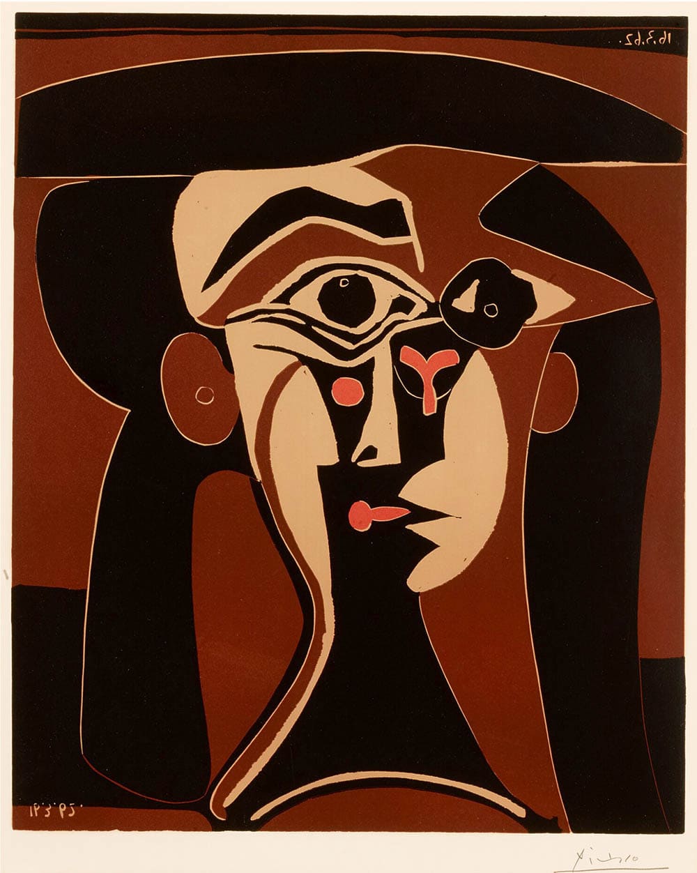 Pablo Picasso, Jacqueline Au Chapeau Noir (State III), 1962