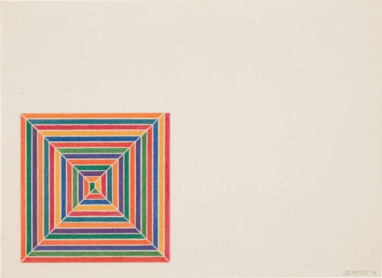 Frank Stella Lithograph, Line Up, from Jasper's Dilemma, 1973