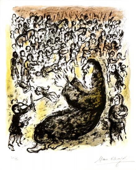 Marc Chagall Lithograph, Jeremiah, 1980