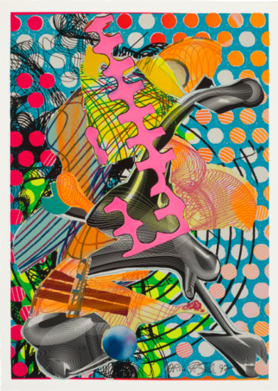 Frank Stella Lithograph, Prince of Hohenfliess, from Imaginary Places Series, 1997