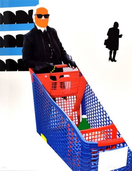 John Baldessari Screen Print, Karl Lagerfeld, 2015