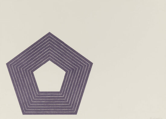 Frank Stella Lithograph, Charlotte Tokayer, from Purple Series, 1972
