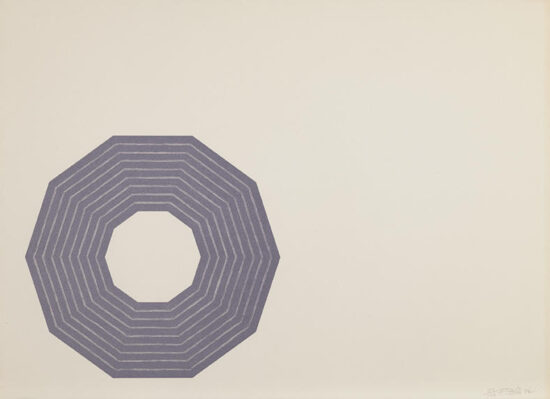 Frank Stella Lithograph, D., from Purple Series, 1972