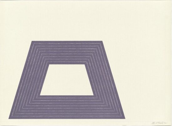 Frank Stella Lithograph, Ileana Sonnabend, from Purple Series, 1972