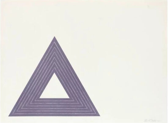 Frank Stella Lithograph, Leo Castelli, from Purple Series, 1972