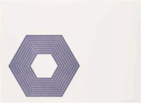 Frank Stella Lithograph, Sidney Guberman, from Purple Series, 1972