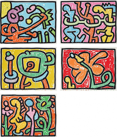 Keith Haring Flowers Suite