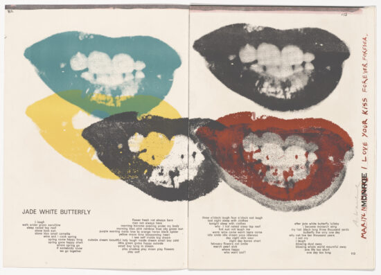 Andy Warhol Lithograph, Marilyn Monroe I Love Your Kiss Forever Forever, 1964