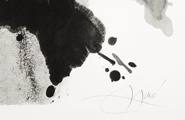 Joan Miró signature, L' Ange Crible (The Riddled Angel), 1973