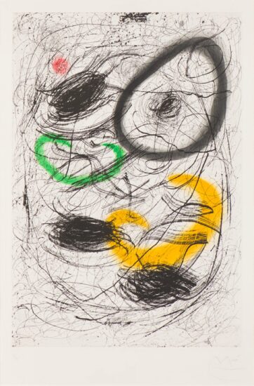 Joan Miró Etching and Aquatint, La Chevelure de Bérénice II (Berenice's Hair II), 1963
