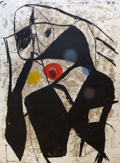 Joan Miró Etching, La Commedia dell'Arte II (Art Comedy II), 1979