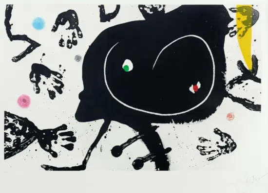 Joan Miró Aquatint, L'Encerclement (The Siege), 1975