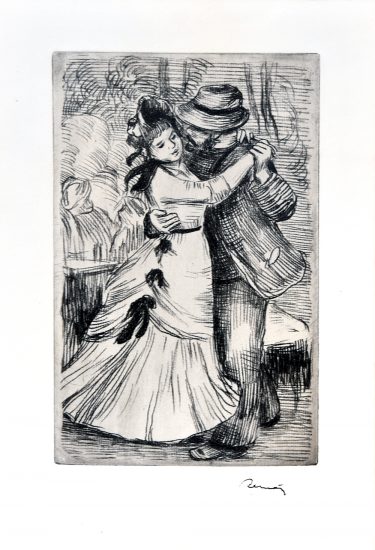 Renoir Etching, La Danse à la Campagne (Dance in the Country)