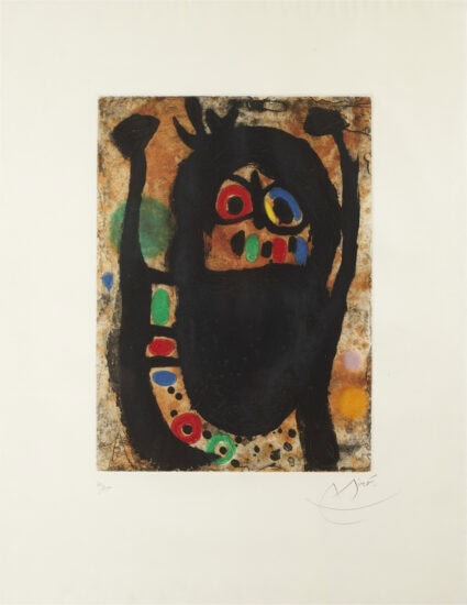 Joan Miró Aquatint, La Femme Aux Bijoux (The Woman with Jewels), 1968