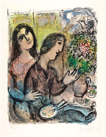 Marc Chagall Lithograph, La Femme du Peintre (The Artist's Wife), 1971