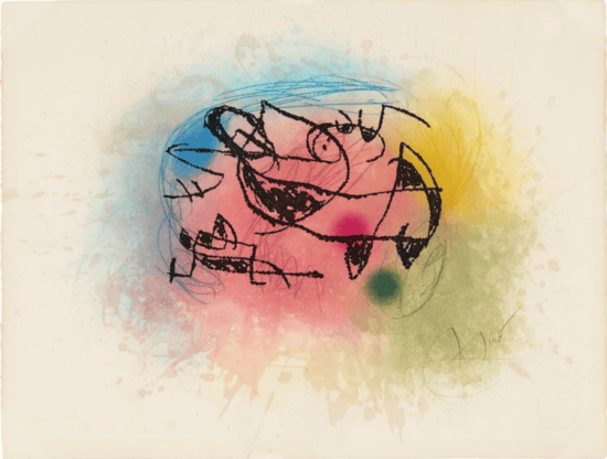 Joan Miró Etching and Aquatint, La Fourmi Rose (The Pink Ant), 1978