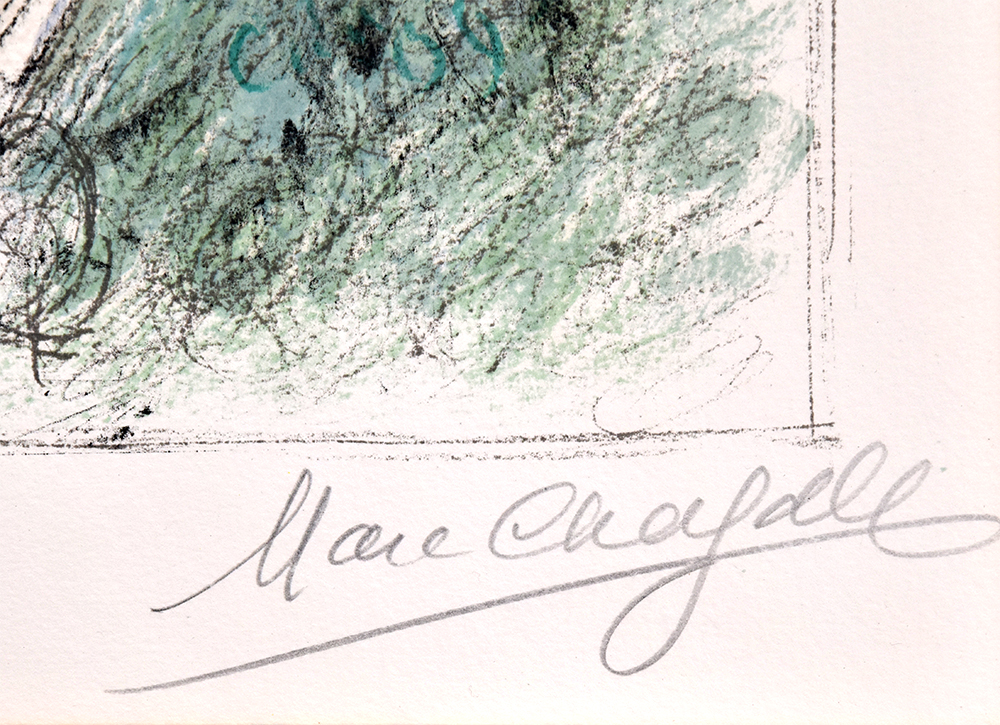 Marc Chagall signature, La grande Corbeille (The Large Basket), 1975
