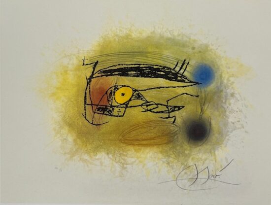 Joan Miró Etching and Aquatint, La Libellule (The Dragonfly), 1978