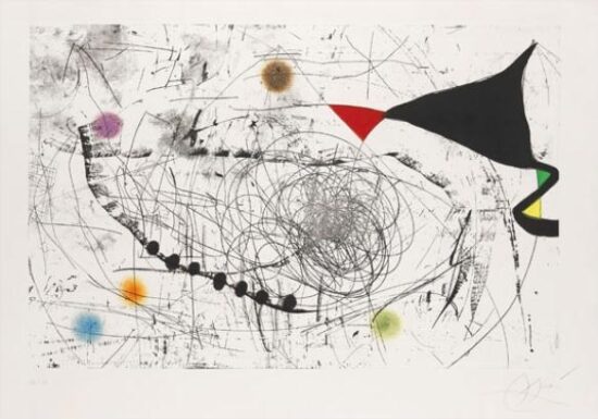 Joan Miró Etching and Aquatint, La Manucure Évaporée (The Evaporated Manicure), 1975