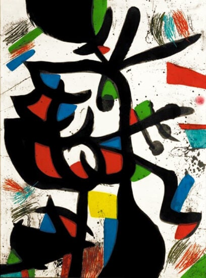 Joan Miró Etching Aquatint with Carborundum, La Marchande de Couleurs (The Paintshop Woman), 1981