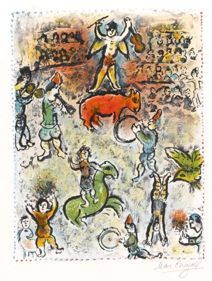 Marc Chagall Lithograph, La Parade au Cirque (Circus Parade), 1980