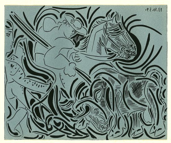 Pablo Picasso Linocut, La Pique (The Lance), 1959