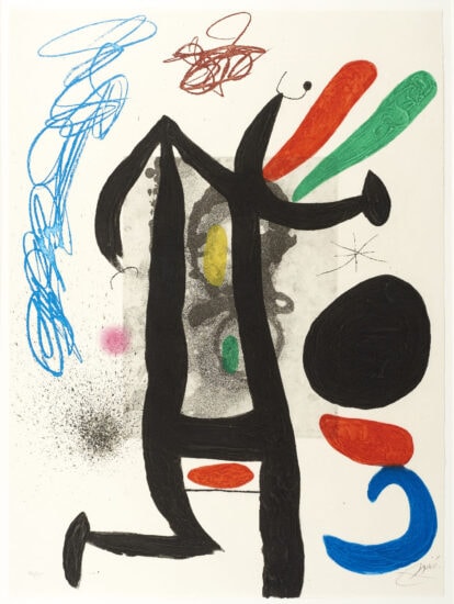 Joan Miró Etching Aquatint with Carborundum, La Présidente (The President), 1970