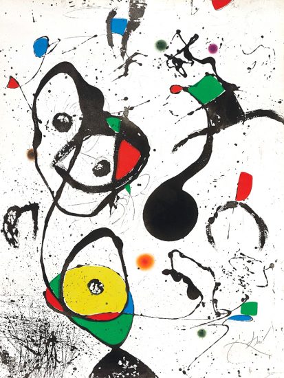 Joan Miró Etching, La Reine des éphémères (The Queen of Éphémeres), 1975