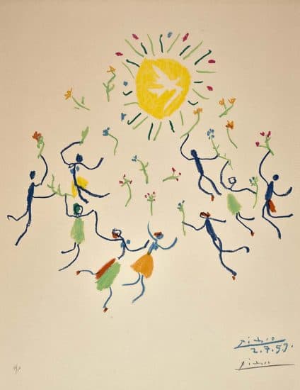 Pablo Picasso Lithograph, La Ronde de la Jeunesse (The Youth Circle), 1959