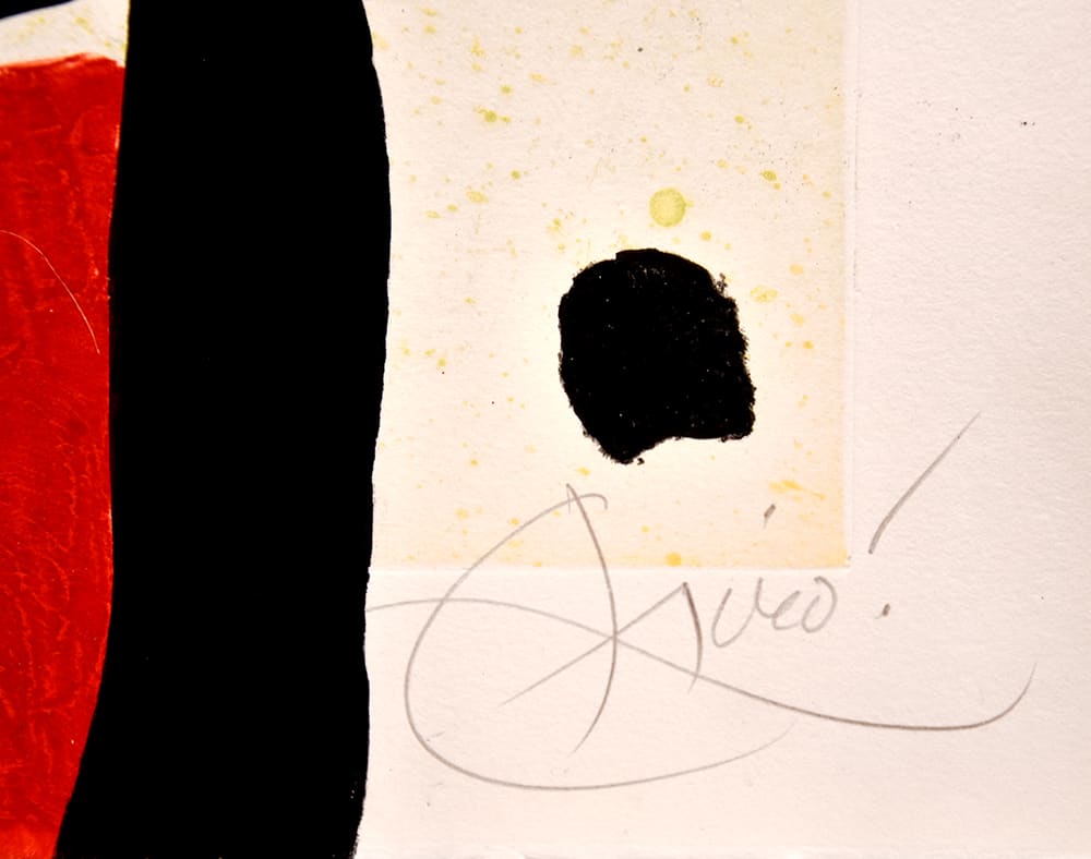 Joan Miró signature, La Sorcière (The Sorcerer), 1969