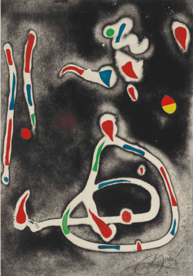 Joan Miró Etching, La Traca II (Fireworks II), 1979