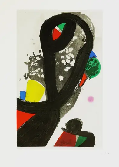 Joan Miró Aquatint, La Veuve du Corsaire (The Corsair's Widow), from People of the Sea Series, 1981