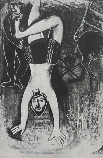 Marc Chagall Lithograph, L'Acrobate (Acrobat), 1922-23