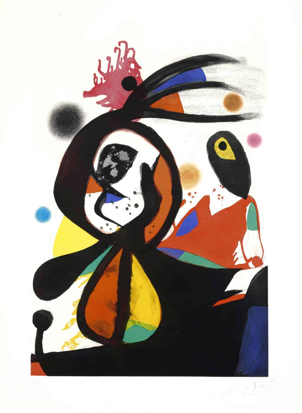 Joan Miró, L’Aigrette Rouge (The Red Egret), 1976
