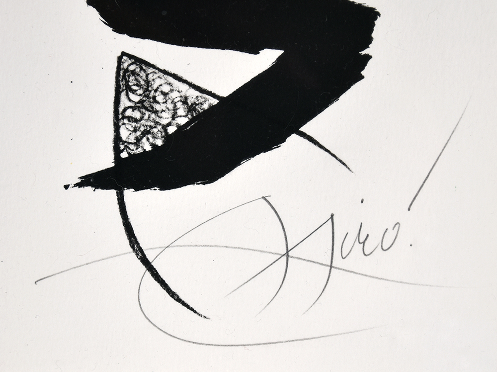 Joan Miró signature, L'Aïeule des 10,000 Âges (The Grandmother of 10,000 Ages), 1976